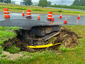 Road collapse